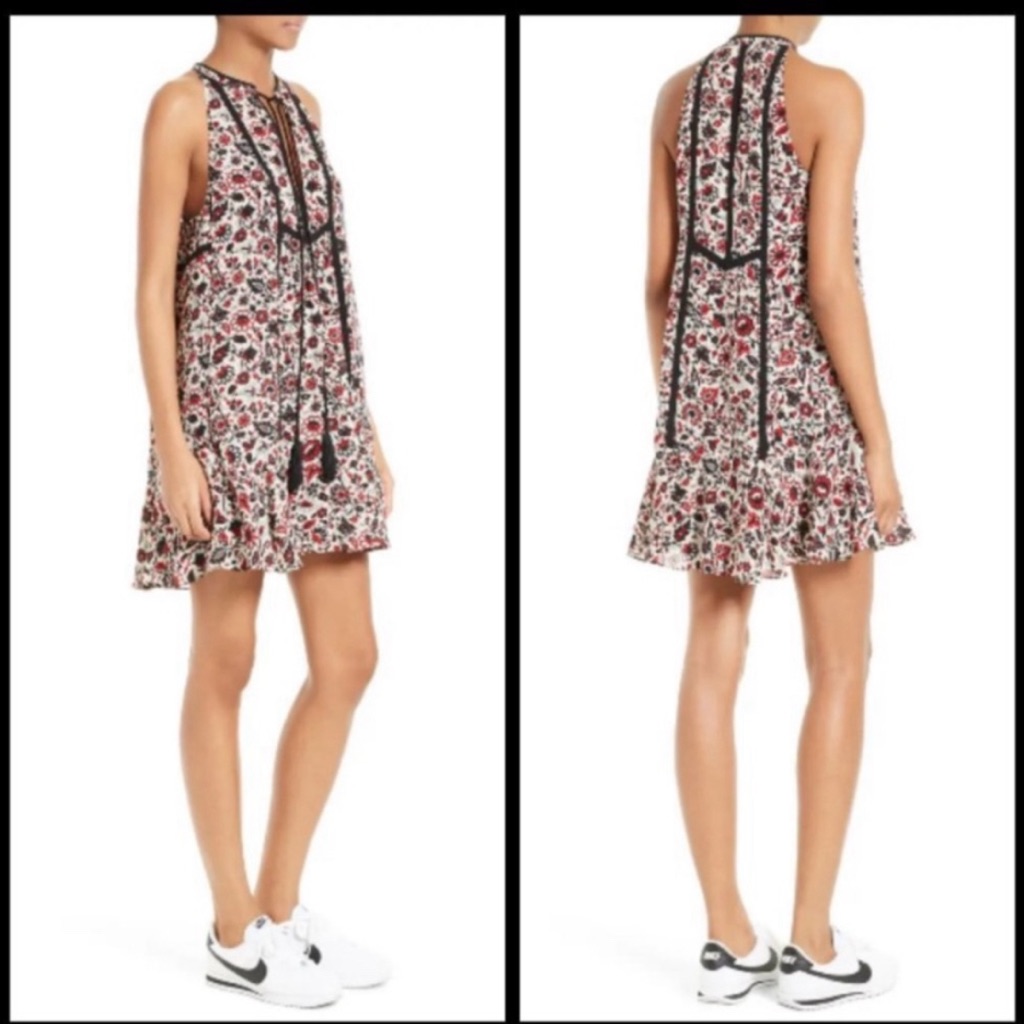 Alc Hadley Silk Floral Dress
